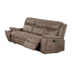 Verra Reclining Sofa w Cupholders | Auburn Tufted Faux Leather | 80"