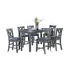 Carla 7pc Counter-Height Dining Table & 6 Chairs Set | Gray Wood