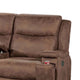 Verra Reclining Loveseat | Console | Cupholders | Brown Faux Leather | 71’’ BM341072