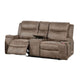 Verra Reclining Loveseat | Console | Cupholders. Auburn Faux Leather | 71’’ BM341073