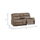 Verra Reclining Loveseat | Console | Cupholders. Auburn Faux Leather | 71’’ BM341073