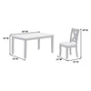Carla 7pc Dining Table Set 6 Chairs | Nailhead Trim | Farmhouse Gray Wood