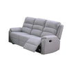Sonia Manual Reclining Sofa | Bone White Channel-Tufted Burlap | 74’’ BM341076