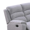 Sonia Manual Reclining Sofa | Bone White Channel-Tufted Burlap | 74"