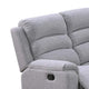 Sonia Manual Reclining Sofa | Bone White Channel-Tufted Burlap | 74"