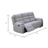 Sonia Manual Reclining Sofa | Bone White Channel-Tufted Burlap | 74’’ BM341076