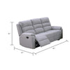 Sonia Manual Reclining Sofa | Bone White Channel-Tufted Burlap | 74"