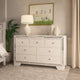 Athon Wide Dresser w 7 Drawers | Diamond Patterns | Ivory Wood BM341080