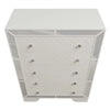 Athon Tall Dresser Chest w 5 Drawers | Diamond Patterns | Ivory Wood BM341081