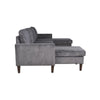 Nyla All-In-One Sectional Sofa Set w Double Chaise | Dark Gray Corduroy BM341084