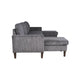 Nyla All-In-One Sectional Sofa Set w Double Chaise | Dark Gray Corduroy BM341084