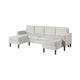 Nyla All-In-One Sectional Sofa Set w Double Chaise | Beige Corduroy BM341085