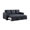 Angela Convertible Sofa w Pull-Out Bed | Black Cross Stitch Polyfiber BM341086