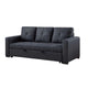 Angela Convertible Sofa w Pull-Out Bed | Black Cross Stitch Polyfiber BM341086