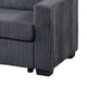 Leah All-In-One Chaise Sectional Sofa | Wide Track Arms | Gray Corduroy
