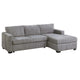 Leah All-In-One Chaise Sectional Sofa | Track Arms | Light Gray Corduroy