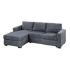 Leah All-In-One Chaise Sectional Sofa | Wide Track Arms | Gray Corduroy BM341090