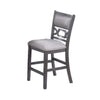 Sienna 5pc Counter-Height Table Set | 4 Chairs | 2 Shelves | Gray Wood