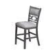 Sienna 5pc Counter-Height Table Set | 4 Chairs | 2 Shelves | Gray Wood