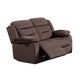 Harper Manual Reclining Loveseat | USB Port | Brown Velvet | 61" | USB