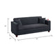 Lucy Sofa Bed w USB Ports | 2 Pillows | Black Corduroy | Cupholders BM341094