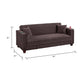 Lucy Sofa Bed w USB Ports | 2 Pillows | Brown Corduroy | Cupholders BM341095