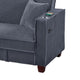 Lucy Sofa Bed w USB Ports | 2 Pillows | Gray Corduroy | Cupholders BM341096