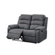 Sonia Manual Reclining Loveseat | Dark Gray Tufted Burlap | 53’’ BM341097