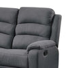 Sonia Manual Reclining Loveseat | Dark Gray Tufted Burlap | 53’’ BM341097