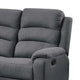 Sonia Manual Reclining Loveseat | Dark Gray Tufted Burlap | 53’’ BM341097