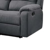Sonia Manual Reclining Loveseat | Dark Gray Tufted Burlap | 53’’ BM341097