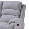 Sonia Manual Reclining Loveseat | Bone White Channel-Tufted Burlap | 53’’ BM341098