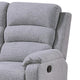 Sonia Manual Reclining Loveseat | Bone White Channel-Tufted Burlap | 53’’ BM341098