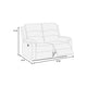 Sonia Manual Reclining Loveseat | Bone White Channel-Tufted Burlap | 53’’ BM341098