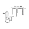 Wesley 5pc Dining Table Set | Black Faux-Leather | Faux Marble | Cherry Brown