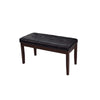 Wesley 5pc Dining Table Set | Black Faux-Leather | Faux Marble | Cherry Brown