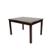 Wesley 5pc Dining Table Set | Black Faux-Leather | Faux Marble | Cherry Brown