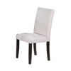 Wesley 5pc Dining Table Set | White Faux-Leather | Faux Marble | Cherry Brown