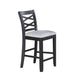 Derry 5pc Counter-Height Dining Table & 4 Chairs Set | Gray Rubberwood