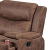 Verra Manual Recliner Lounge Chair | Walnut Tufted Faux Leather BM341109