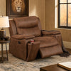 Verra Manual Recliner Lounge Chair | Walnut Tufted Faux Leather