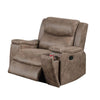 Verra Manual Recliner Lounge Chair | Auburn Tufted Faux Leather BM341110