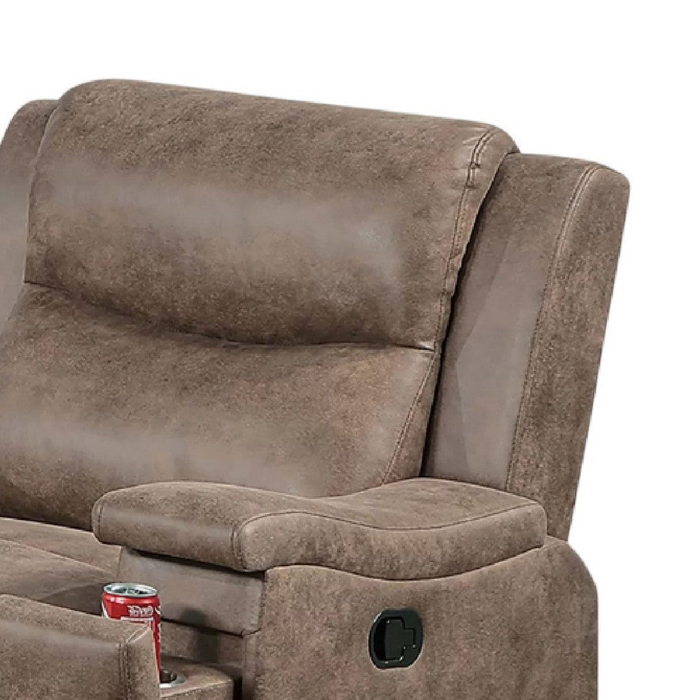 Verra Manual Recliner Lounge Chair | Auburn Tufted Faux Leather BM341110