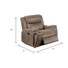 Verra Manual Recliner Lounge Chair | Auburn Tufted Faux Leather BM341110
