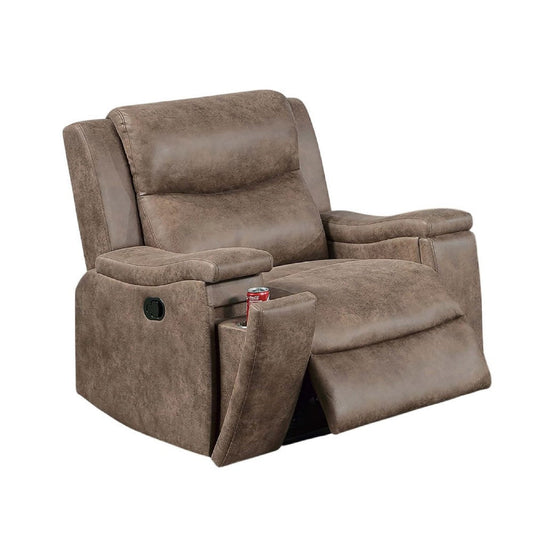 Verra Manual Recliner Lounge Chair | Auburn Tufted Faux Leather