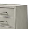Simone Wide Dresser | 6 Drawer & Block Feet | Antique White Wood BM341111