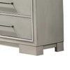 Simone Wide Dresser | 6 Drawer & Block Feet | Antique White Wood BM341111