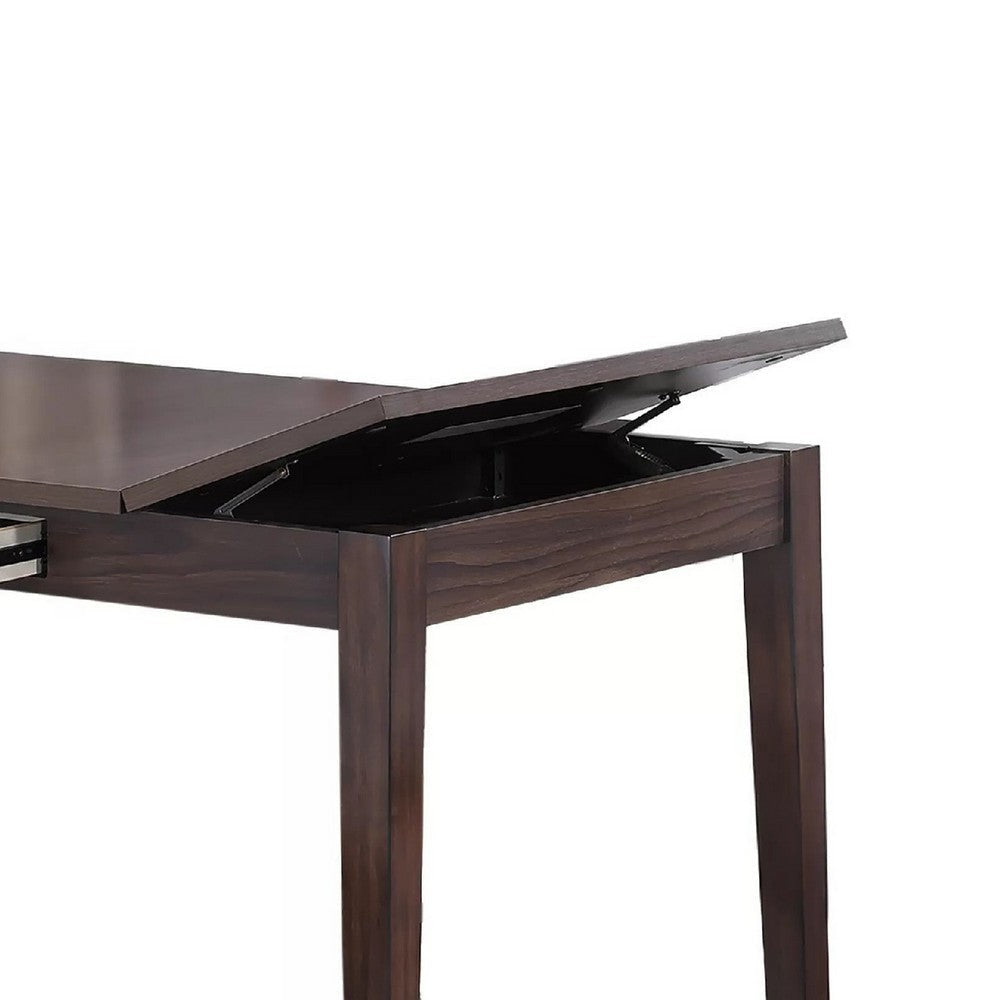 Sheryl Counter-Height Table with Lift Top Hidden Storage | Walnut Brown BM341113