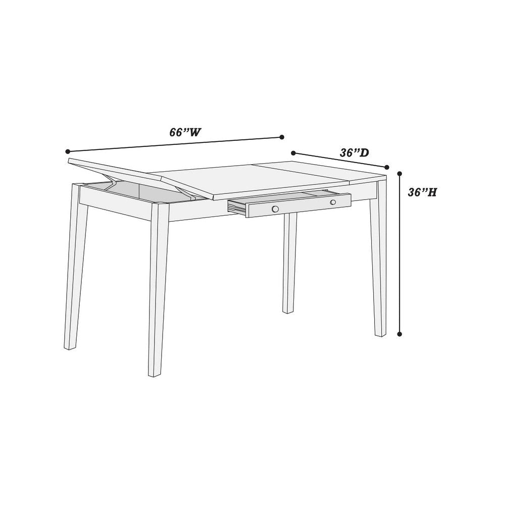 Sheryl Counter-Height Table with Lift Top Hidden Storage | Walnut Brown BM341113