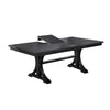 Berny Dining Table | Extension Leaf | Trestle Base | Gray Wood | 64-46"